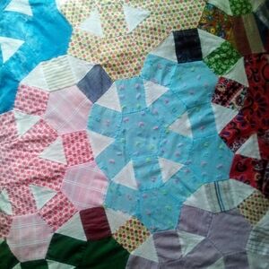 Colorful Patchwork Quilt Top